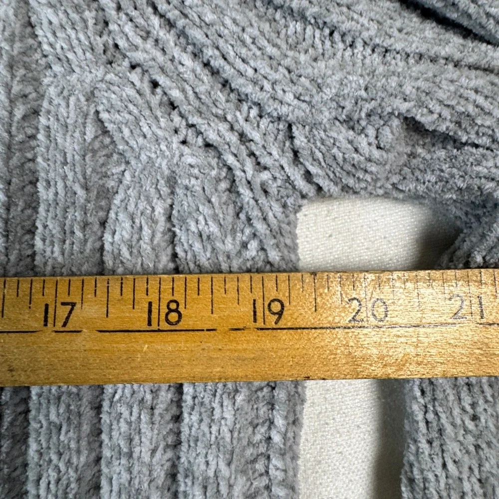 American Eagle Womens Gray Ribbed Knit Mock Neck Long‎ Sleeve Cropped Sweater M